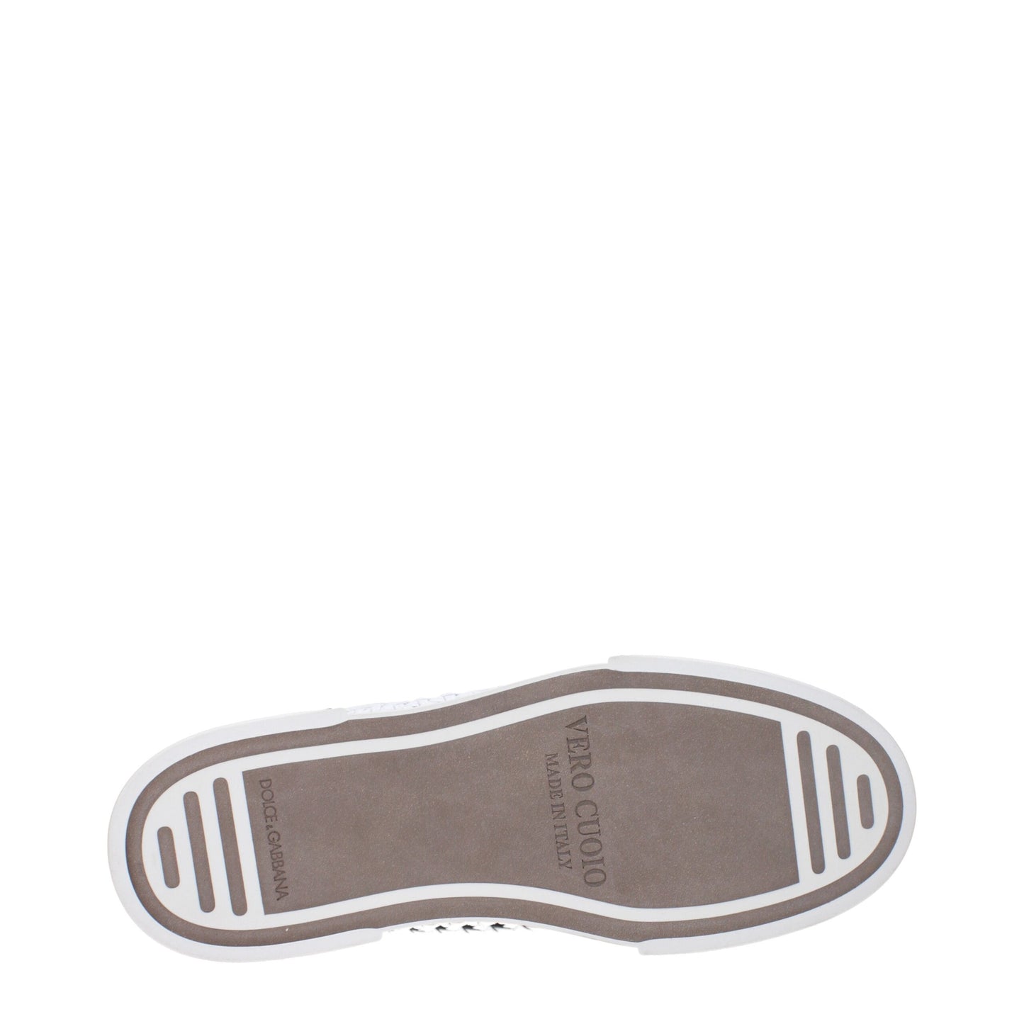 Baskets basses en cuir blanc Dolce &amp; Gabbana