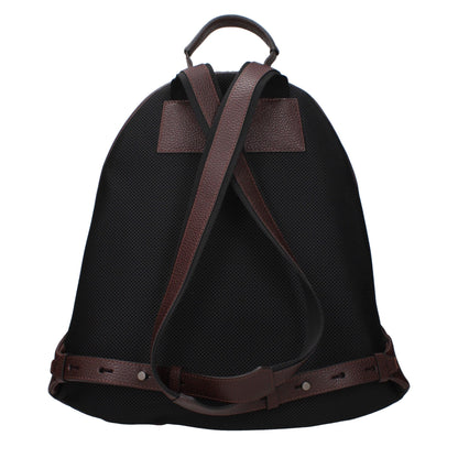 Pineider Brown Leather Backpack