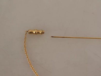 Dolce &amp; Gabbana Broche van 925 sterling zilver met gouden details en kristallen ketting.