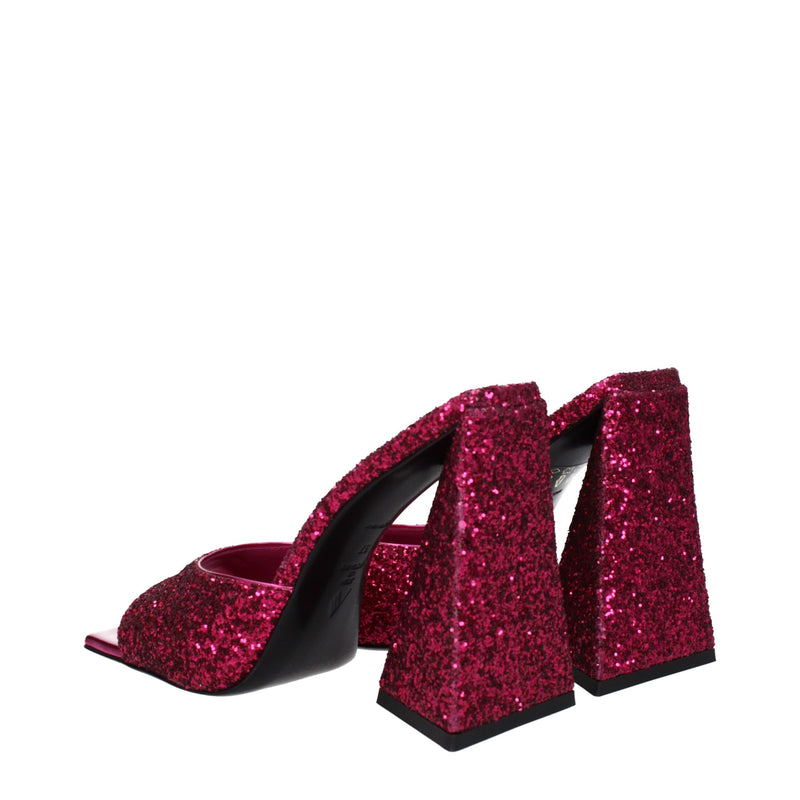 The Attico Pink Plastic Platforms - Sandals à Talons Hauts pour Femmes