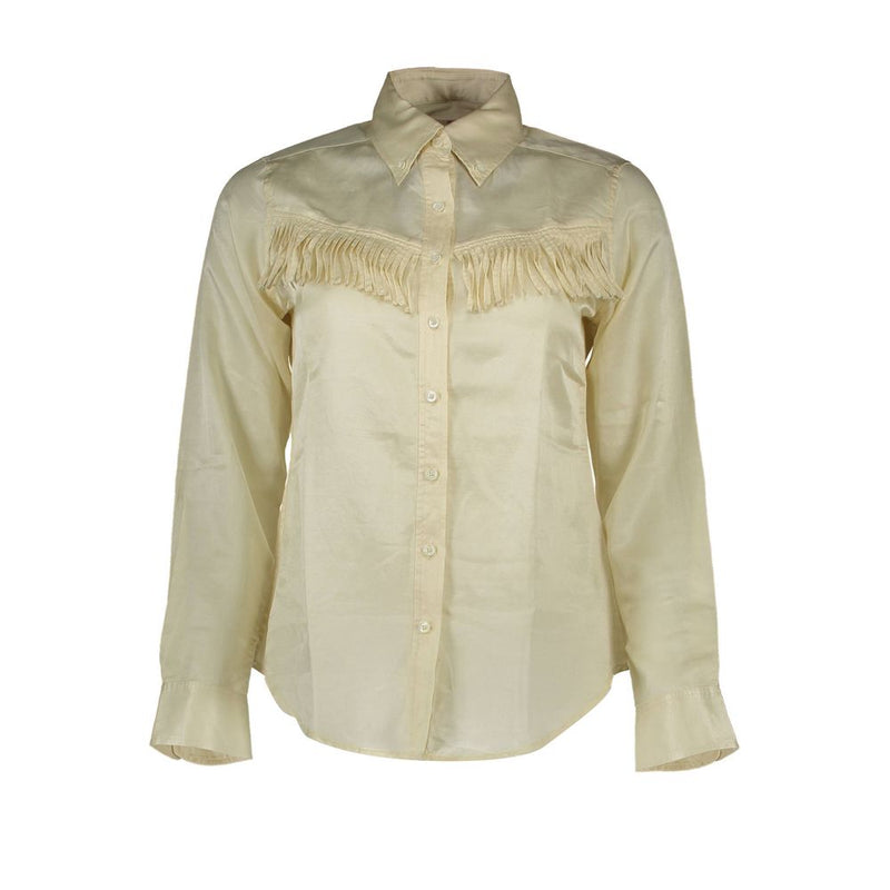 Gant Beige Cotton Shirt - Long Sleeve with Italian Collar