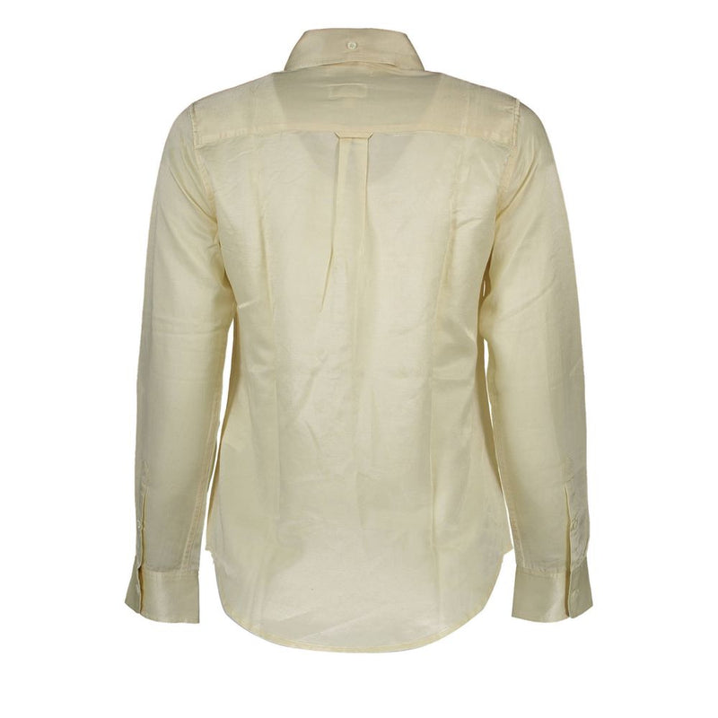Gant Beige Cotton Shirt - Long Sleeve with Italian Collar