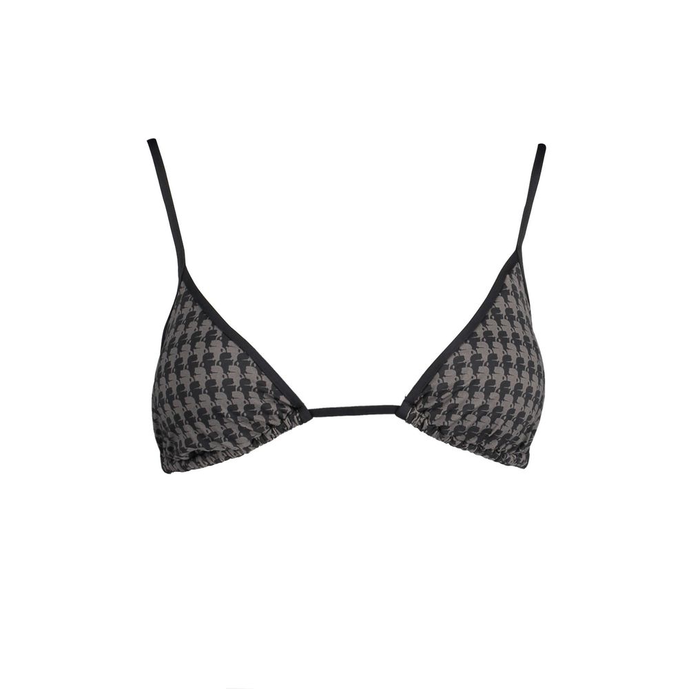 Maillot de bain triangle noir en élasthanne Karl Lagerfeld