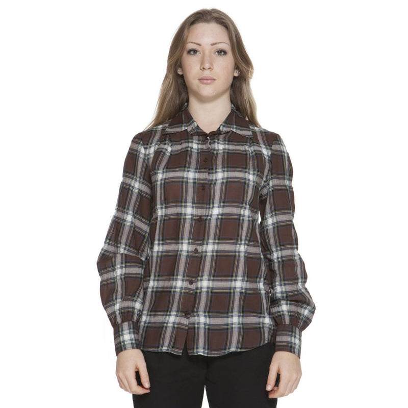 Gant Brown Cotton Shirt - Slim Fit with Italian Collar
