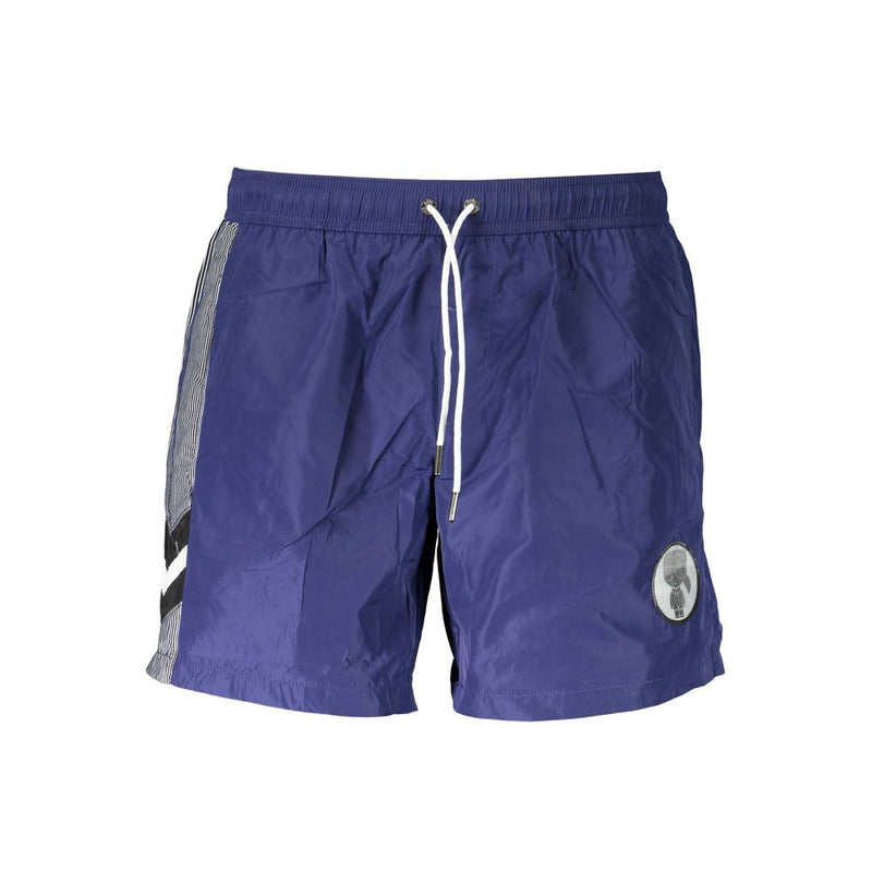 Karl Lagerfeld Blue Polyester Swimwear - Medium Sea Boxer