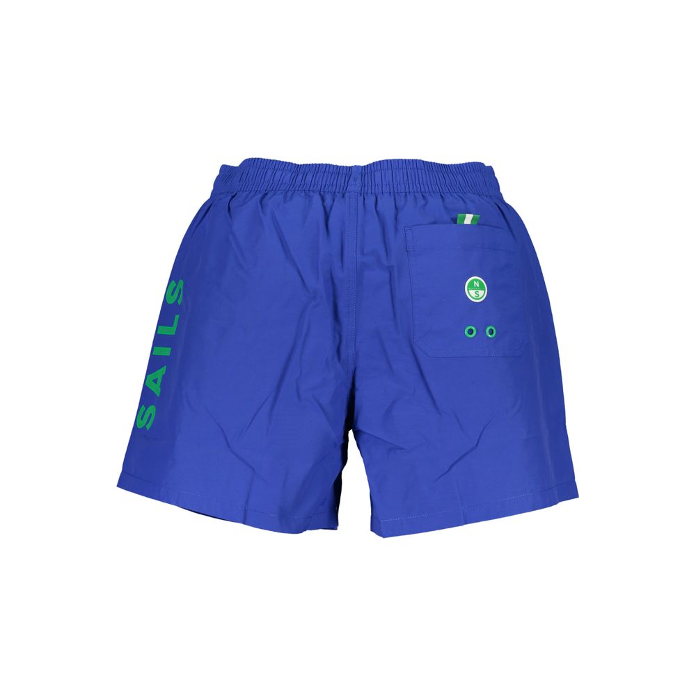 North Sails Blue Cotton Swimwear - Stylish Swim Shorts for Men