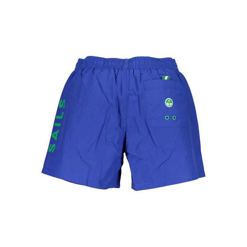 North Sails Blue Cotton Swimwear - Stylish Swim Shorts for Men