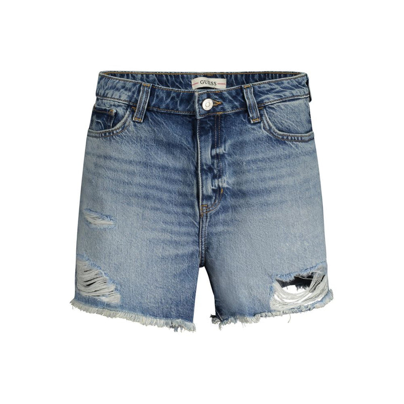 Guess Jeans Blue Cotton Shorts - Élément Essentiel d'Été