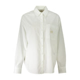 Chemise en Coton Blanc Calvin Klein - Manches Longues avec Col Italien