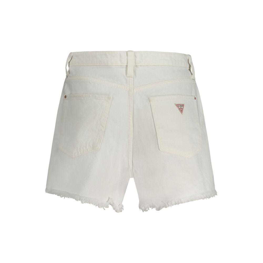 Guess Jeans W24 Shorts en Coton Blanc pour Femmes - Style Écologique
