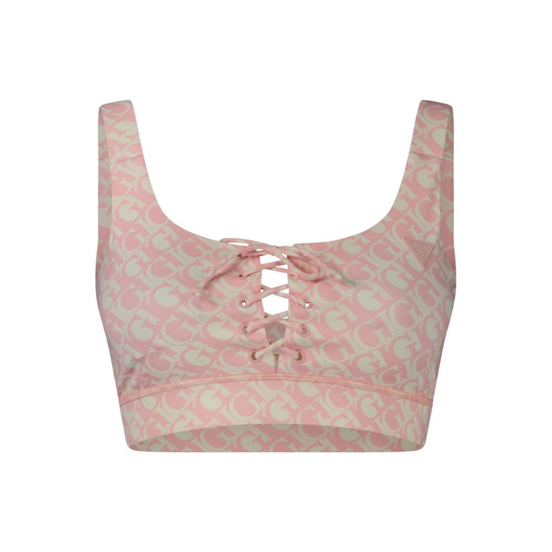 Guess Jeans Chemisier Rose en Polyester avec Bretelles Larges