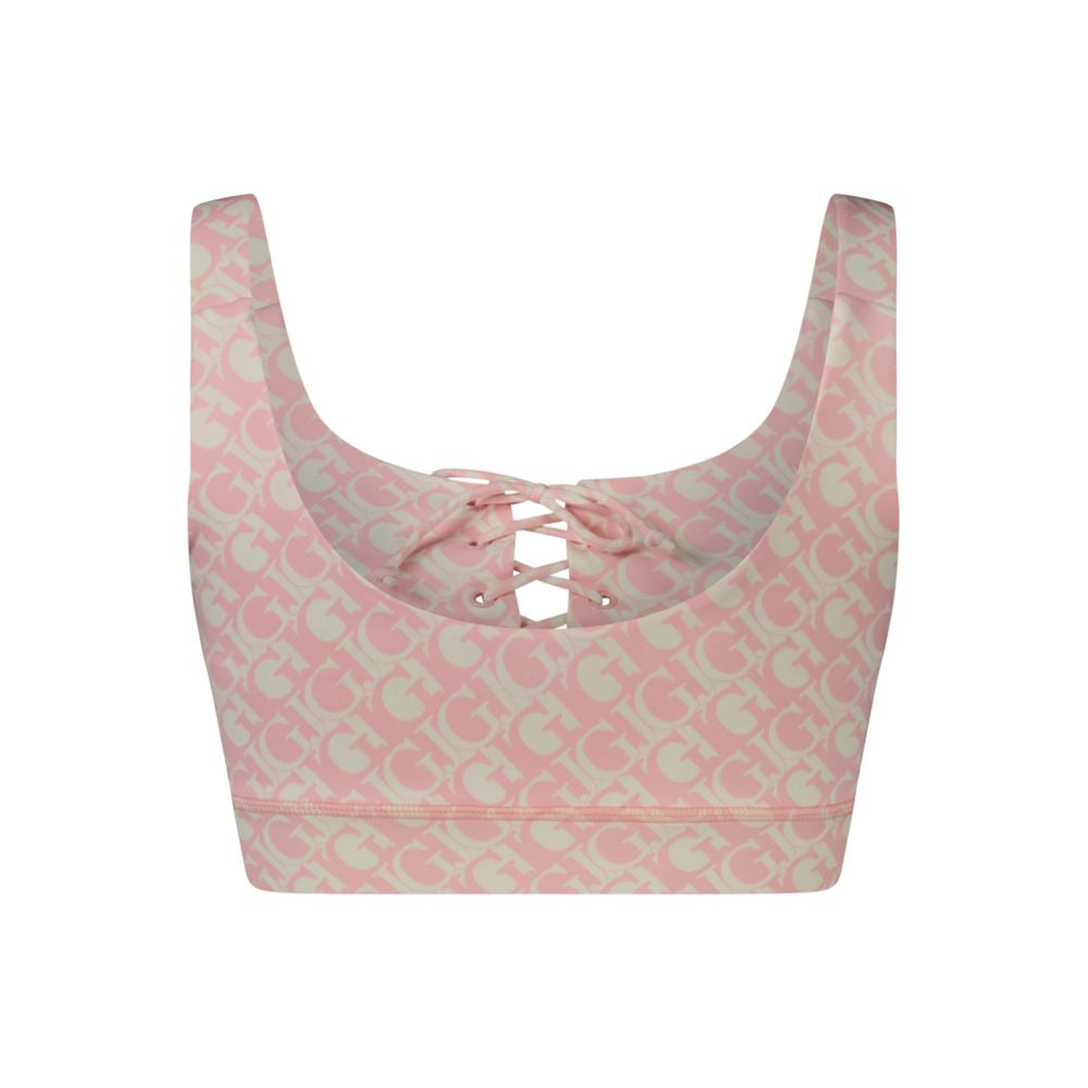 Guess Jeans Chemisier Rose en Polyester avec Bretelles Larges