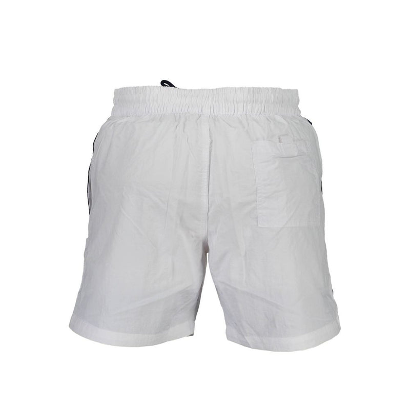 Shorts de bain en polyamide blanc Norway 1963 pour hommes