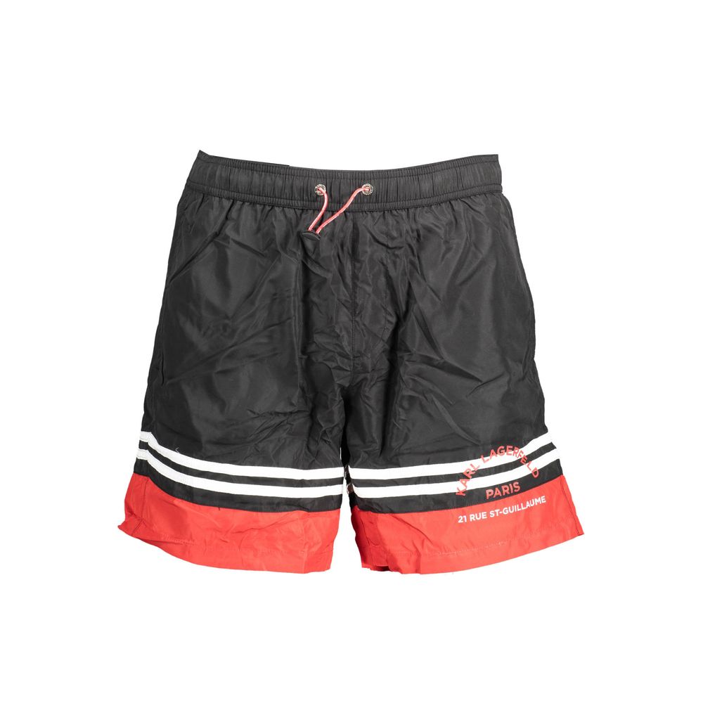 Maillot de bain noir en polyester de Karl Lagerfeld