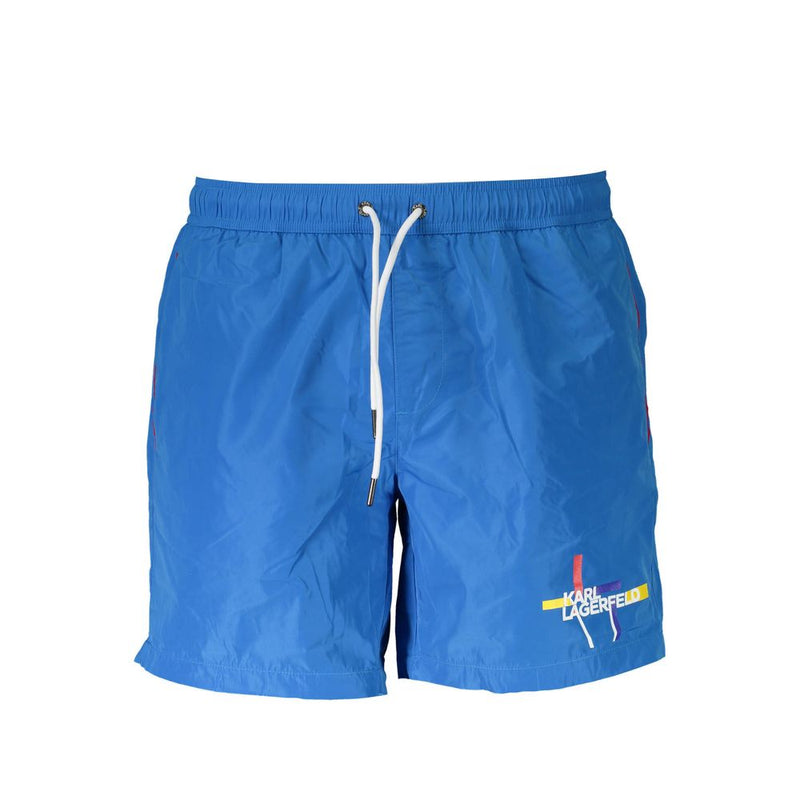 Karl Lagerfeld blauwe zwemkleding van polyester