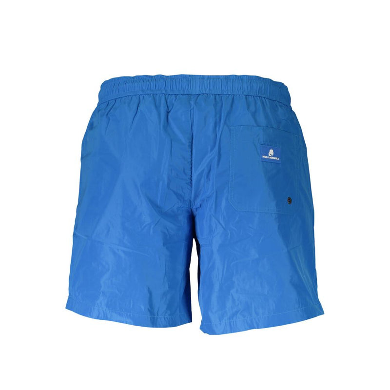 Karl Lagerfeld blauwe zwemkleding van polyester