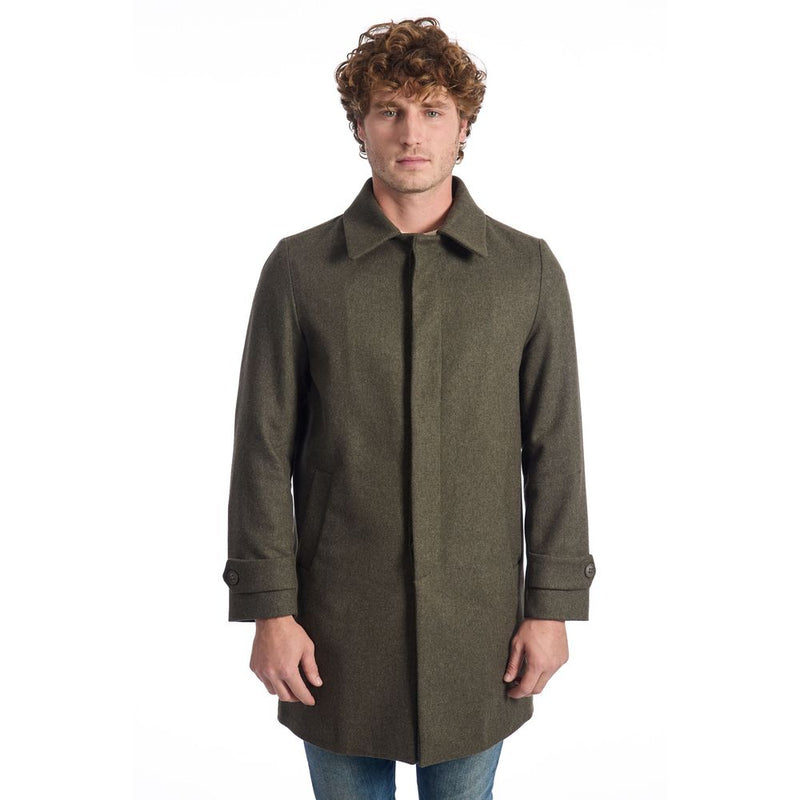 Roberto Pepe Luxury Veste en Laine Verte pour Homme