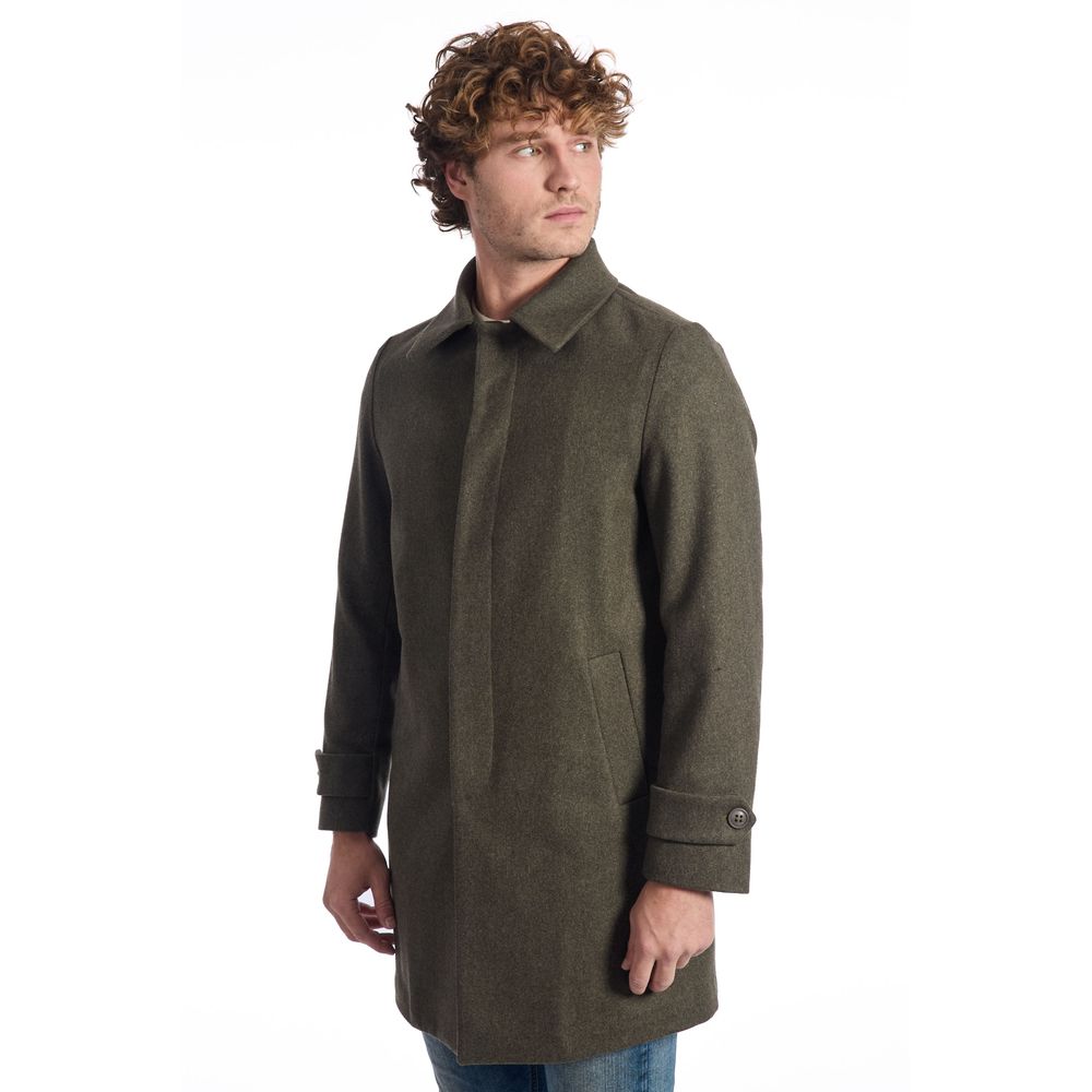 Roberto Pepe Luxury Veste en Laine Verte pour Homme
