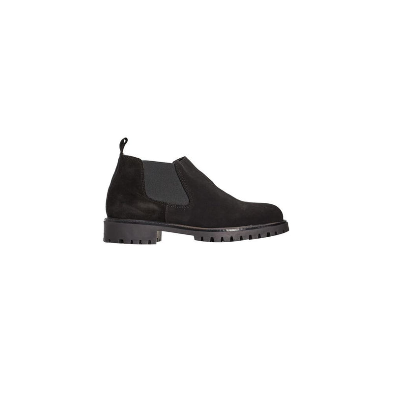 Roberto Pepe Luxury Black Calfskin Men's Chelsea Boots