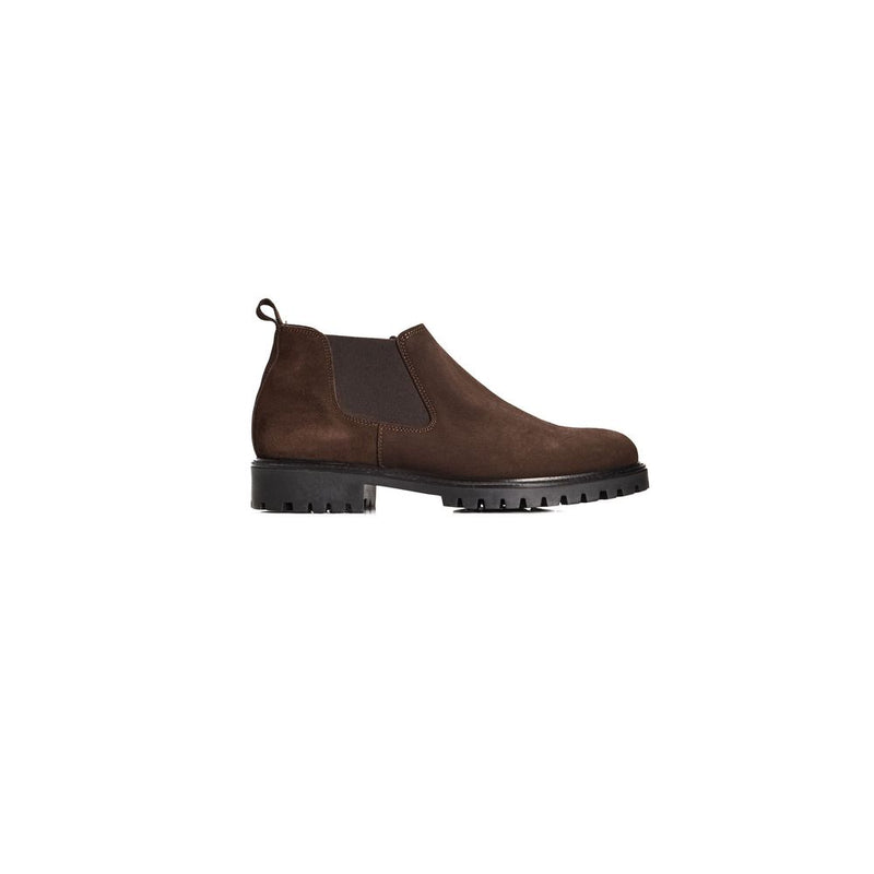 Roberto Pepe Luxury Bottes en Cuir Brun pour Homme