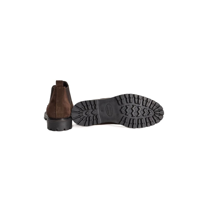 Roberto Pepe Luxury Bottes en Cuir Brun pour Homme