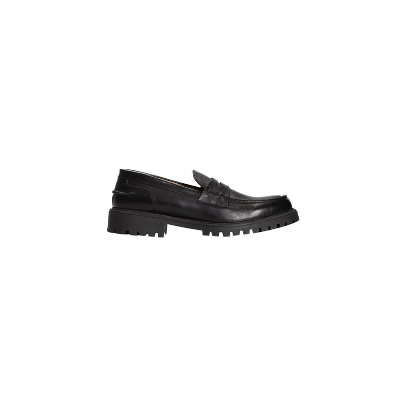 Roberto Pepe Luxury Black Calfskin Men's Loafer