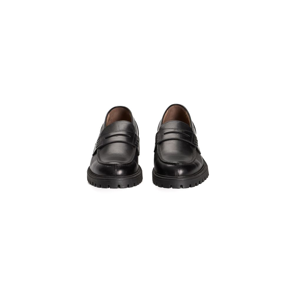 Roberto Pepe Luxury Black Calfskin Men's Loafer