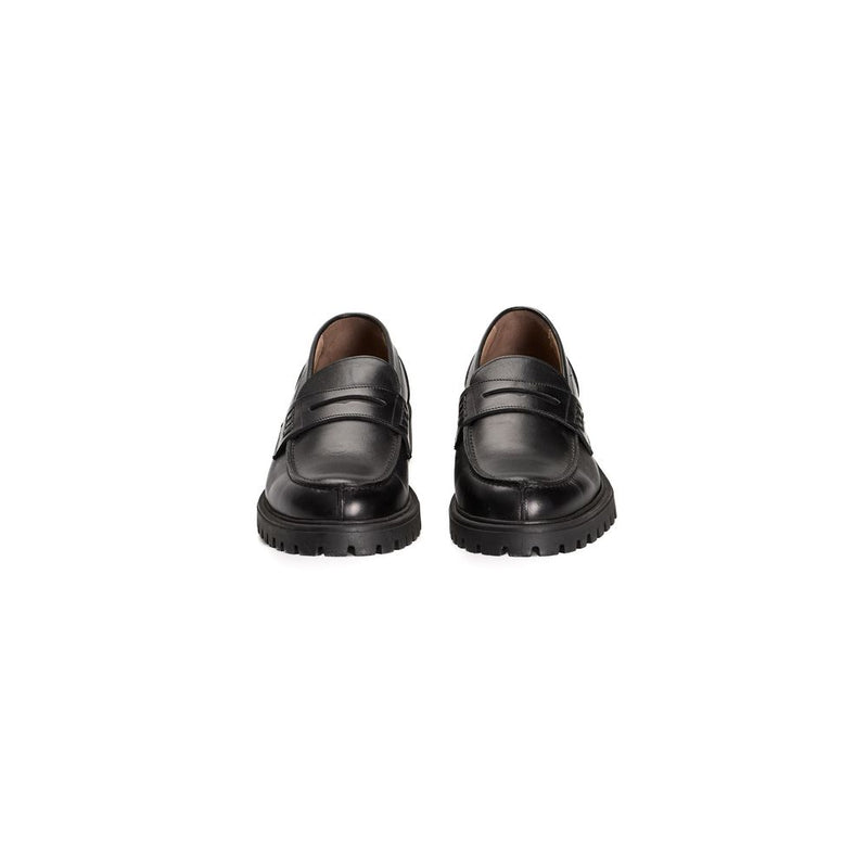 Roberto Pepe Luxury Black Calfskin Men's Loafer