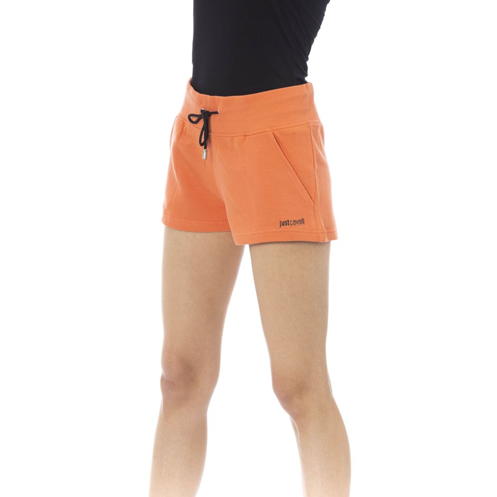 Just Cavalli Orange Cotton Women Short - Trendy Streetwear