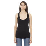 Just Cavalli Black Viscose Tank Top - Élégant et Confortable