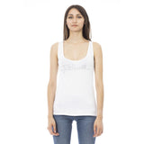 Just Cavalli White Viscose Tank Top for Women