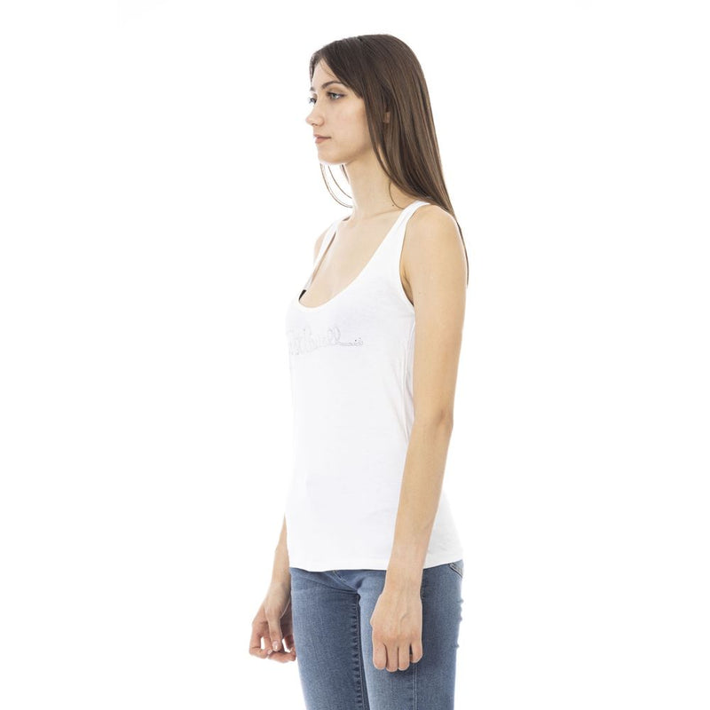 Just Cavalli White Viscose Tank Top for Women