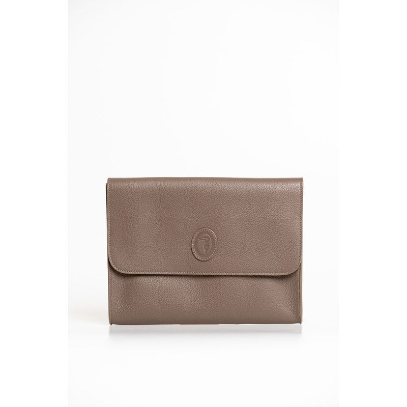 Trussardi Bruine Polyester Heren Clutch