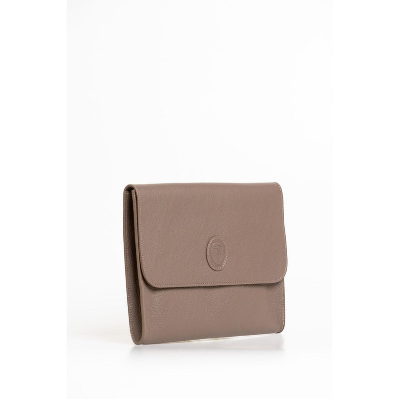 Trussardi Bruine Polyester Heren Clutch