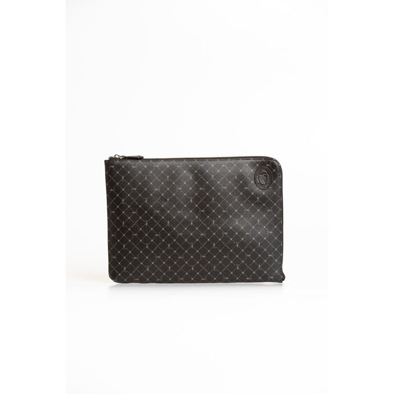 Trussardi Black Leather Men Clutch - Elegant and Stylish