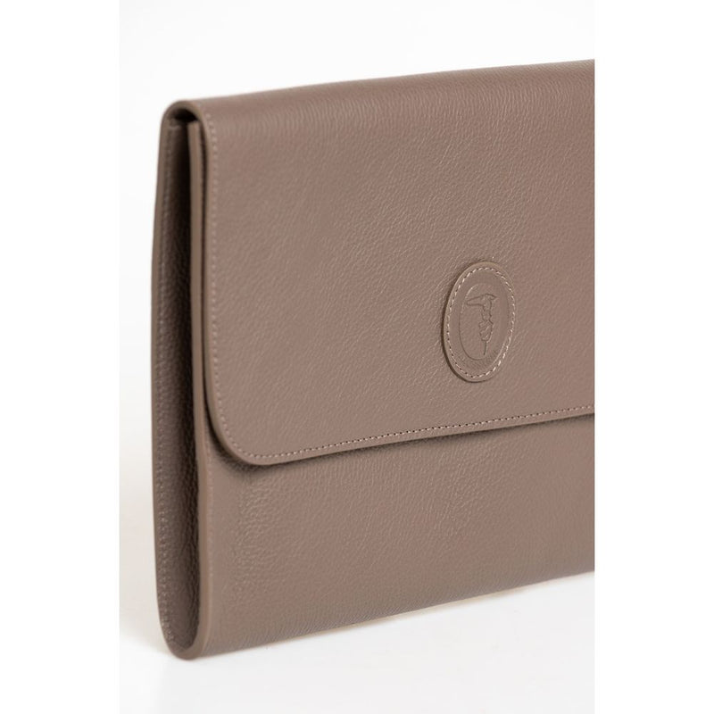 Trussardi Bruine Polyester Heren Clutch