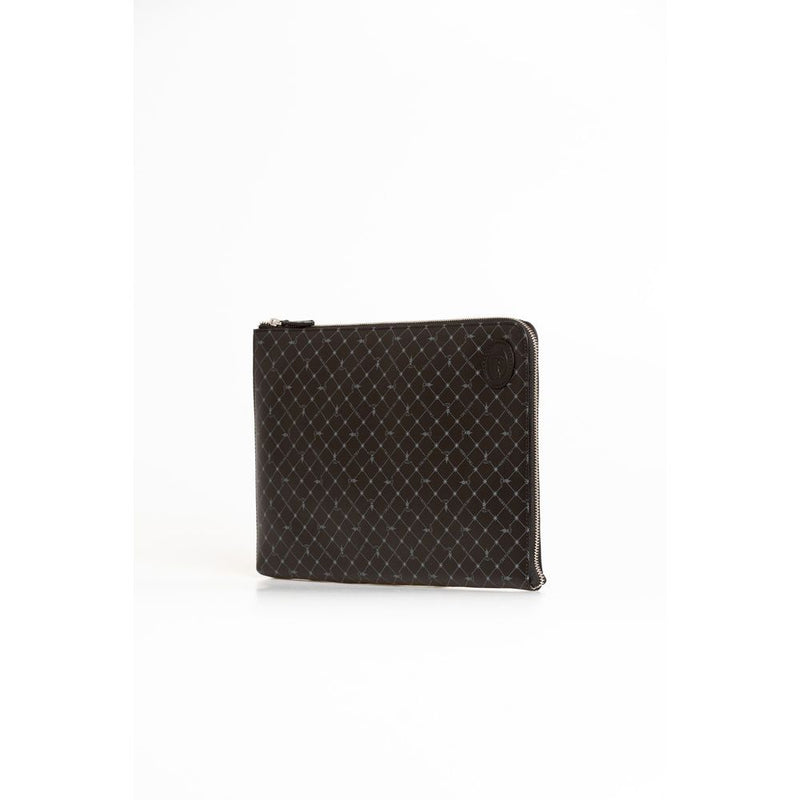 Trussardi Black Leather Men Clutch - Elegant and Stylish
