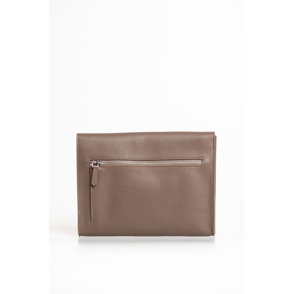 Trussardi Brown Polyester Men Clutch - Elegant and Practical