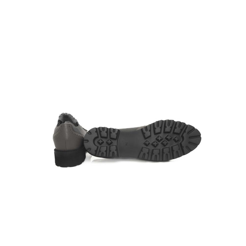 Cerruti 1881 Gray Cowhide Women Loafer - Élégance Intemporelle