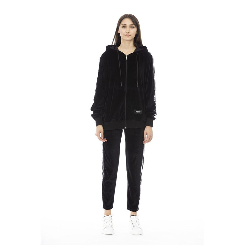 Baldinini Trend Sweatshirt Femme Noir en Coton - Élégant et Confortable