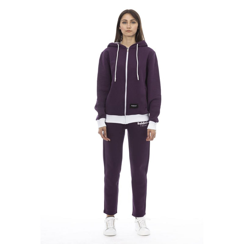Baldinini Trend Purple Cotton Women's Sweater - Stylish Comfort