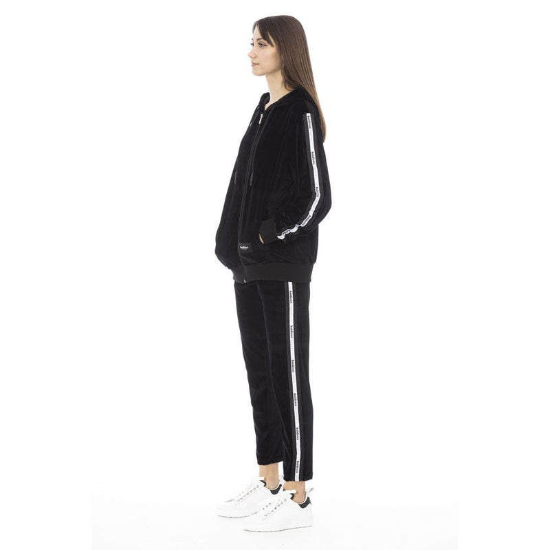 Baldinini Trend Sweatshirt Femme Noir en Coton - Élégant et Confortable