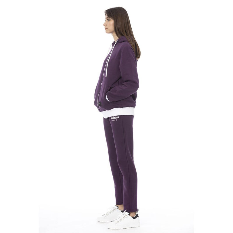 Baldinini Trend Purple Cotton Women's Sweater - Stylish Comfort