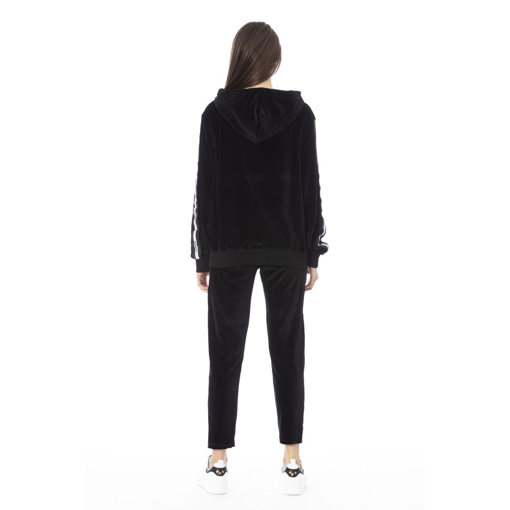 Baldinini Trend Sweatshirt Femme Noir en Coton - Élégant et Confortable