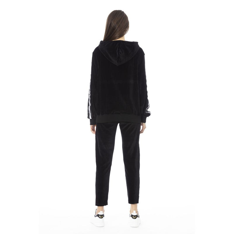 Baldinini Trend Sweatshirt Femme Noir en Coton - Élégant et Confortable