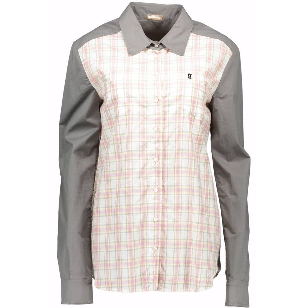 John Galliano Gray Cotton Shirt - Élégance et Confort
