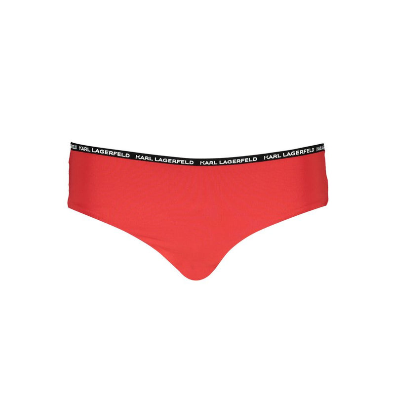 Karl Lagerfeld Red Elastane Swimwear - Élégance et Confort
