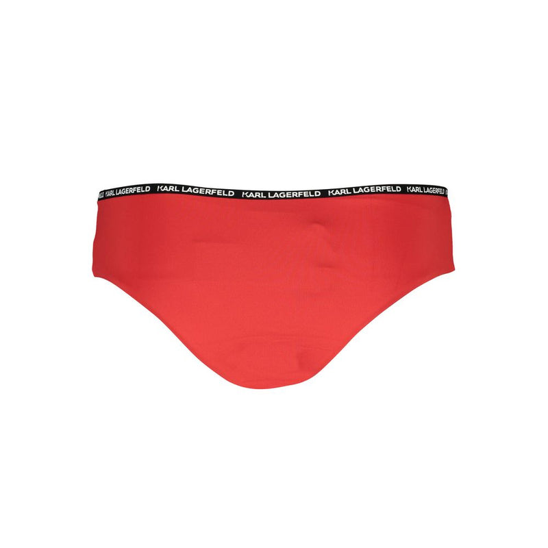 Karl Lagerfeld Red Elastane Swimwear - Élégance et Confort