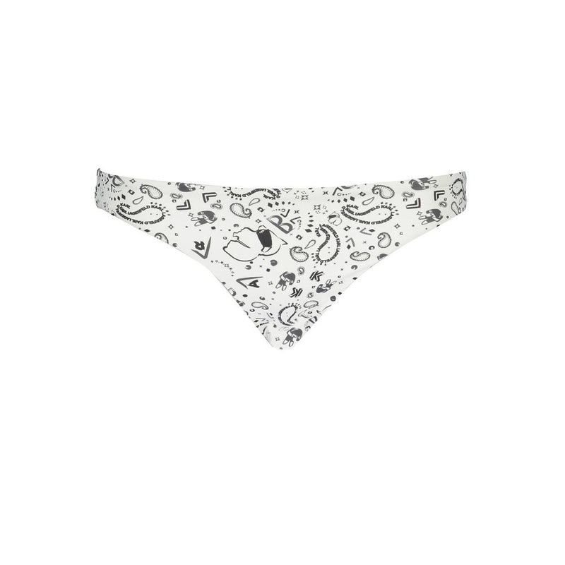 Karl Lagerfeld White Elastane Swim Briefs for Women