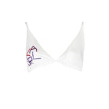 Maillot de bain triangle blanc en élasthanne Karl Lagerfeld